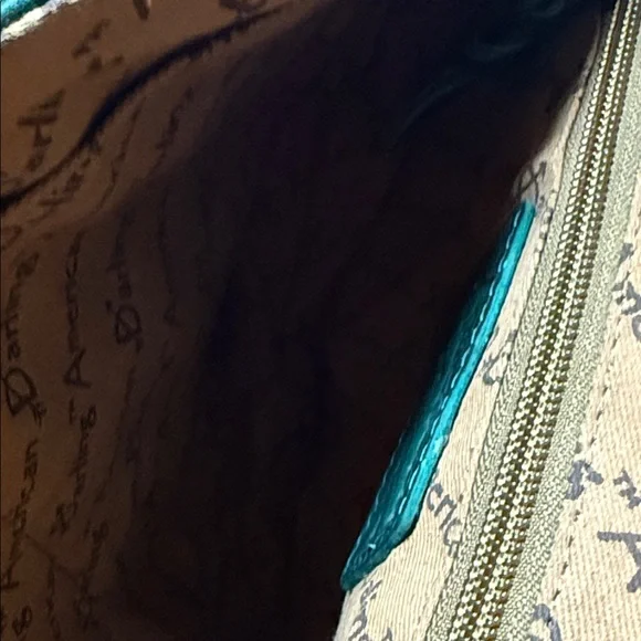 American Darling Green and Brown Floral Crossbody Bag - Picture 3 of 4